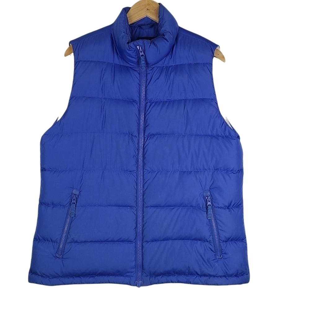 LAND'S END Goose Down Fill Unisex Kids Puffer Vest Large (14-16)